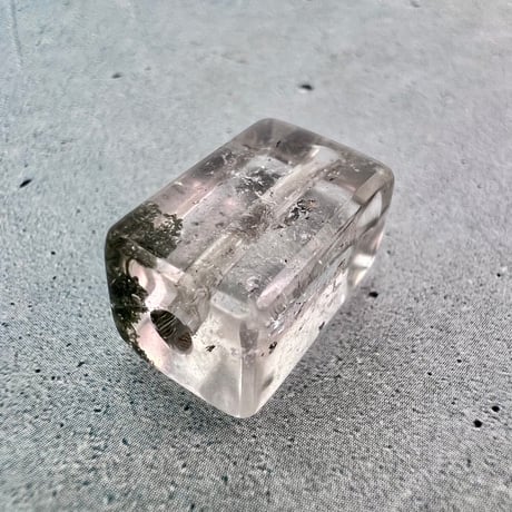 【ガネッシュヒマール産】天然ヒマラヤ水晶"手磨き加工"スクエアビーズ⑨/Ganesh Himal  Himalayan Quartz Square Beads