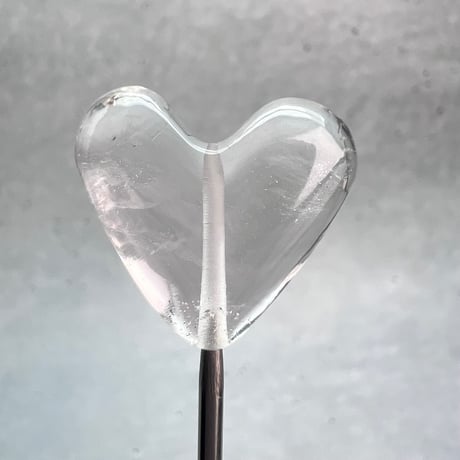 【ガネッシュヒマール産】天然ヒマラヤ水晶"手磨き加工"ハートビーズ⑥/Ganesh Himal Himalayan Quartz Heart Beads