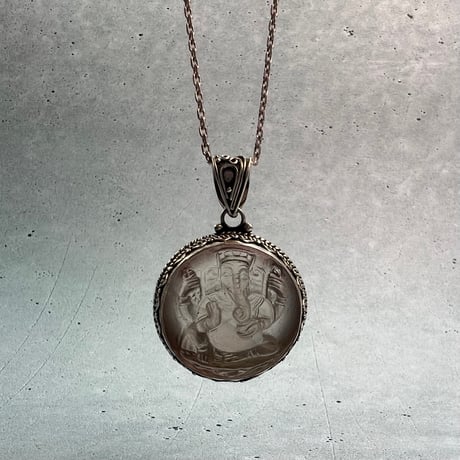 【ガウリシャンカール産】天然ヒマラヤスモーキークォーツ"ガネーシャ様"ペンダントトップ③/Gaurishankar Himalayan Smoky Quartz "Ganesha"