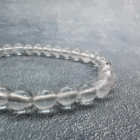 【ガネッシュヒマール産】天然ヒマラヤ水晶ブレスレット6mm内径16cm/Ganesh Himal Himalayan Quartz