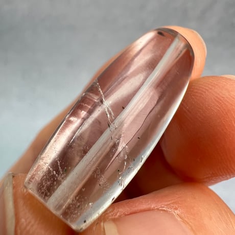 【ガウリシャンカール産】天然ヒマラヤスモーキークォーツ"手磨き加工"バレルビーズ②/Gaurishankar Himalayan Smoky Quartz Barrel Beads