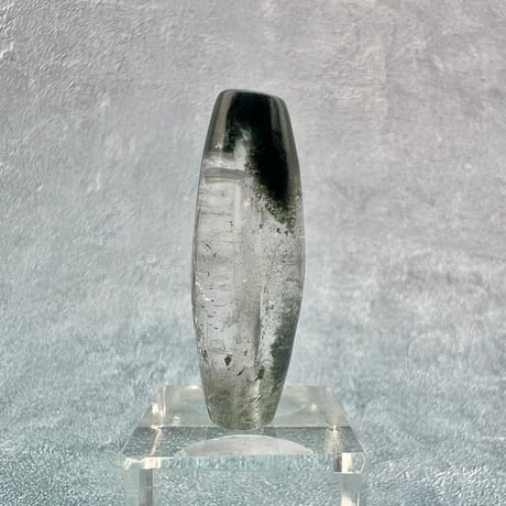 【ガネッシュヒマール産】クローライト&アクチノライトイン天然ヒマラヤ水晶 樽型ビーズ②/Ganesh Himal Chlorite&Actinorite in Quartz barrel beads