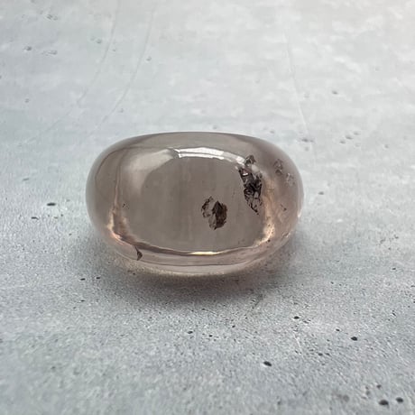 【ガウリシャンカール産】天然ヒマラヤスモーキークォーツ リング(14号)/GauriShankar Solid Smoky Quartz Ring