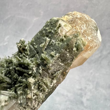 【ガネッシュヒマール産】クローライト&アクチノライトイン天然ヒマラヤ水晶/Ganesh Himal Chlorite&Actinorite in Himalayan Quartz