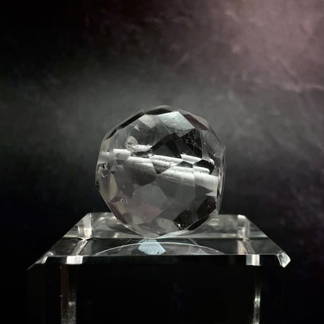 【カイラス産】天然ヒマラヤ水晶多面カットラウンドビーズ②/Kailash Himalayan Quartz Multi Cut Round Beads