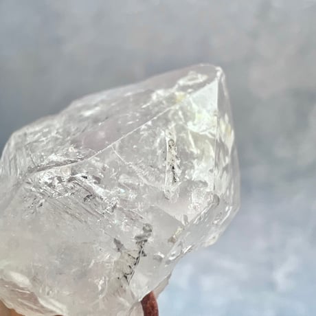 【カイラス産】天然ヒマラヤ水晶革紐付きペンダント②/Kailash Himalayan Quartz Pendant