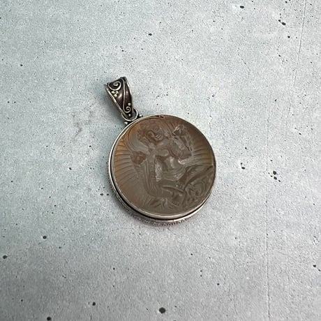 【ガウリシャンカール産】天然ヒマラヤスモーキークォーツ"グリーンターラ様"ペンダントトップ①/Gaurishankar Himalayan Smoky Quartz "Green Tara"