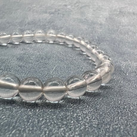 【カイラス産】"手磨き加工"天然ヒマラヤ水晶ブレスレット6mm内径15cm/Kailash Himalayan Quartz Bracelet