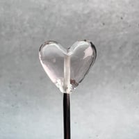 【ガネッシュヒマール産】天然ヒマラヤ水晶"手磨き加工"ハートビーズ②/Ganesh Himal Himalayan Quartz Heart Beads