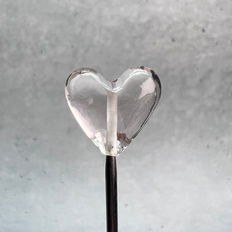 【ガネッシュヒマール産】天然ヒマラヤ水晶"手磨き加工"ハートビーズ②/Ganesh Himal Himalayan Quartz Heart Beads