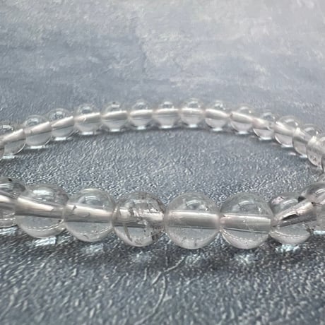 【ガネッシュヒマール産】天然ヒマラヤ水晶ブレスレット6mm内径15cm/Ganesh Himal Himalayan Quartz Bracelet