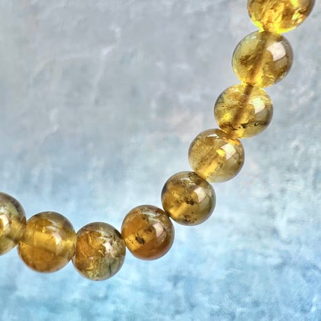 ネパール産🇳🇵【ハニートルマリン】ブレスレット7mm内径15②/Nepal HoneyTourmaline Bracelet