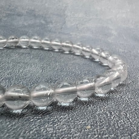 【ガネッシュヒマール産】天然ヒマラヤ水晶ブレスレット6mm内径17cm/Ganesh Himal Himalayan Quartz Bracelet