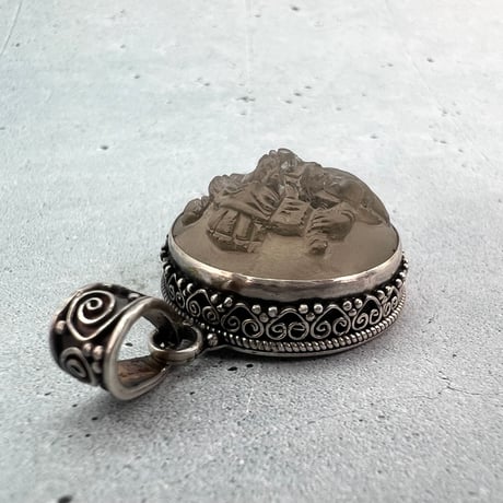 【ガウリシャンカール産】天然ヒマラヤスモーキークォーツ"ガネーシャ様"ペンダントトップ④/Gaurishankar Himalayan Smoky Quartz "Ganesha"