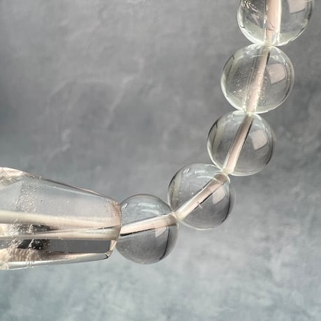【デザインブレスレット】ネパールサファイア×ガネッシュヒマール産天然ヒマラヤ水晶/Nepal Sapphire×Ganesh Himal Himalayan Quartz