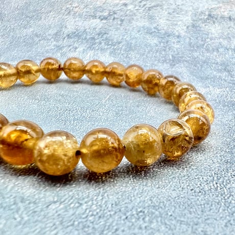 ネパール産🇳🇵【ハニートルマリン】ブレスレット7mm内径15①/Nepal Honey Tourmaline Bracelet