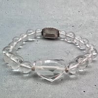 【デザインブレスレット】ガネッシュヒマール産天然ヒマラヤ水晶×シルバー925/Ganesh Himal Himalayan Quartz Design Bracelet