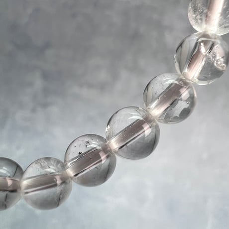 【ガネッシュヒマール産】天然ヒマラヤ水晶ブレスレット6mm内径15cm/Ganesh Himal Himalayan Quartz Bracelet