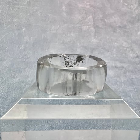 【ガネッシュヒマール産】天然ヒマラヤ水晶リング(17号)/Ganesh Himal Himalayan Solid Quartz Ring