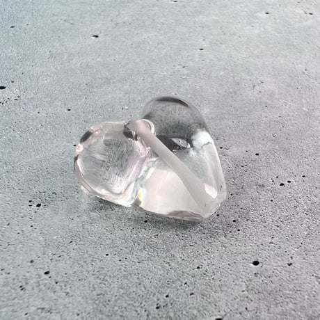 【ガネッシュヒマール産】天然ヒマラヤ水晶"手磨き加工"ハートビーズ④/Ganesh Himal Himalayan Quartz Heart Beads