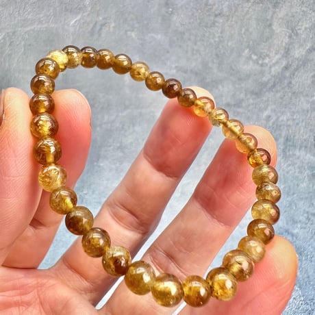 ネパール産🇳🇵【ハニートルマリン】ブレスレット5mm内径15cm③/Nepal HoneyTourmaline Bracelet