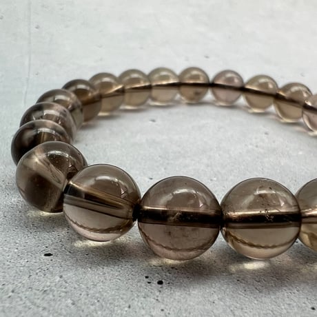 【ガウリシャンカール産】天然ヒマラヤスモーキークォーツ"ハート"デザインブレスレット/GauriShankar Himalayan Smoky Quartz "Heart"