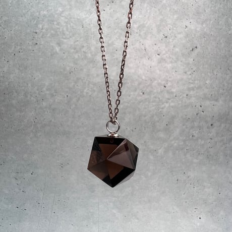 【ガウリシャンカール産】天然ヒマラヤ水晶"手磨き加工"イコサヘドロン"ペンダントトップ③/GauriShankar Himalayan Quartz "Icosahedron"Pendant Top