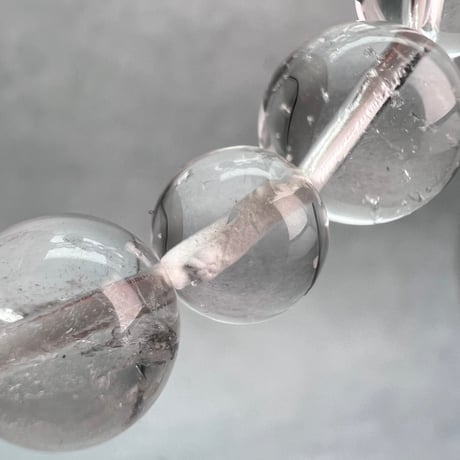 【デザインブレスレット】カイラス産×アンナプルナ産天然ヒマラヤ水晶+シルバーチャーム/Kailash×Annapurna Himalayan Quartz×Silver charm