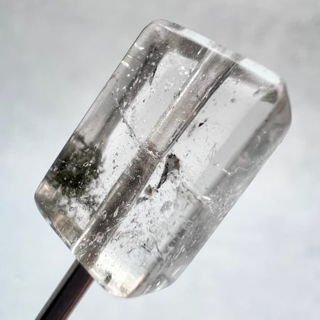 【ガネッシュヒマール産】天然ヒマラヤ水晶"手磨き加工"スクエアビーズ⑨/Ganesh Himal  Himalayan Quartz Square Beads