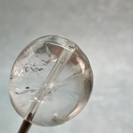 【カイラス産】天然ヒマラヤ水晶タンブル型ビーズ①/Kailash Himalayan Quartz Tumble Beads