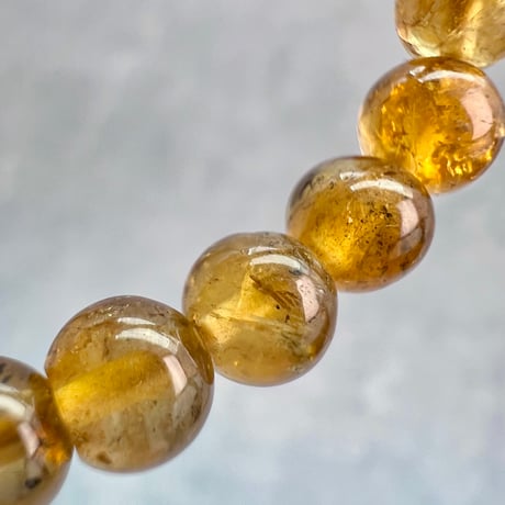 ネパール産🇳🇵【ハニートルマリン】ブレスレット5mm内径15①/Nepal HoneyTourmaline Bracelet