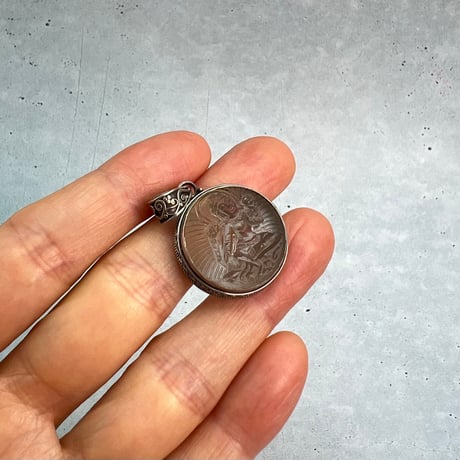 【ガウリシャンカール産】天然ヒマラヤスモーキークォーツ"グリーンターラ様"ペンダントトップ②/Gaurishankar Himalayan Smoky Quartz "Green Tara"