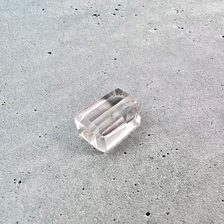 【ガネッシュヒマール産】天然ヒマラヤ水晶"手磨き加工"スクエアビーズ③/Ganesh Himal  Himalayan Quartz Square Beads