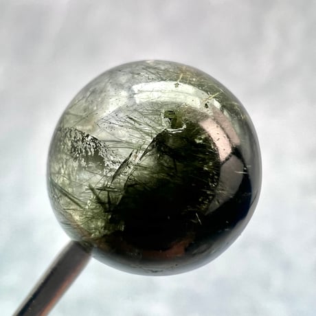 【ガネッシュヒマール産】クローライトイン天然ヒマラヤ水晶ビーズ⑤/Ganesh Himal Chlorite&Actinorite in Himalayan Quartz beads