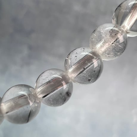 【ガネッシュヒマール産】天然ヒマラヤ水晶ブレスレット6mm内径15cm/Ganesh Himal Himalayan Quartz Bracelet