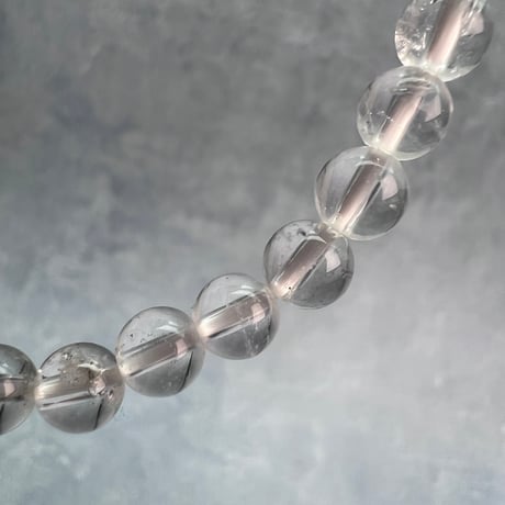 【ガネッシュヒマール産】天然ヒマラヤ水晶ブレスレット6mm内径16cm/Ganesh Himal Himalayan Quartz