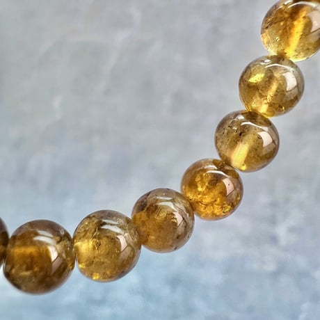 ネパール産🇳🇵【ハニートルマリン】ブレスレット5mm内径15①/Nepal HoneyTourmaline Bracelet