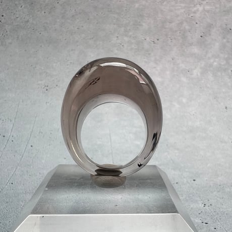 【ガウリシャンカール産】天然ヒマラヤスモーキークォーツ リング(14号)/GauriShankar Solid Smoky Quartz Ring