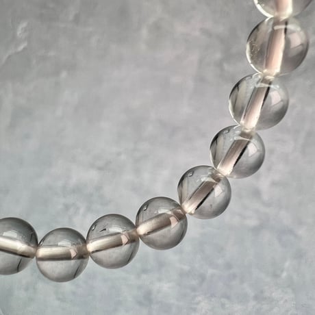 【カイラス産】"手磨き加工"天然ヒマラヤ水晶ブレスレット6mm内径15cm/Kailash Himalayan Quartz Bracelet