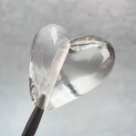【ガネッシュヒマール産】天然ヒマラヤ水晶"手磨き加工"ハートビーズ②/Ganesh Himal Himalayan Quartz Heart Beads