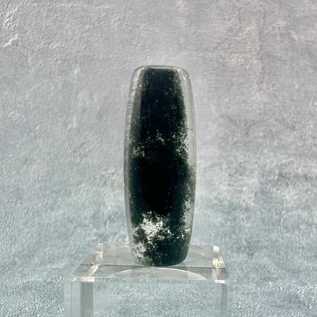 【ガネッシュヒマール産】クローライト&アクチノライトイン天然ヒマラヤ水晶樽型ビーズ③/Ganesh Himal Chlorite&Actinorite in Quartz barrel beads