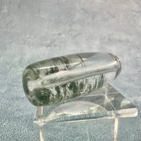 【ガネッシュヒマール産】クローライトイン天然ヒマラヤ水晶 樽型ビーズ①/Ganesh Himal Chlorite in Himalayan Quartz barrel beads