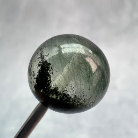 【ガネッシュヒマール産】クローライト&アクチノライトイン天然ヒマラヤ水晶ビーズ④/Ganesh Himal Chlorite&Actinorite in Himalayan Quartz beads
