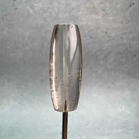【ガウリシャンカール産】天然ヒマラヤスモーキークォーツ"手磨き加工"バレルビーズ②/Gaurishankar Himalayan Smoky Quartz Barrel Beads