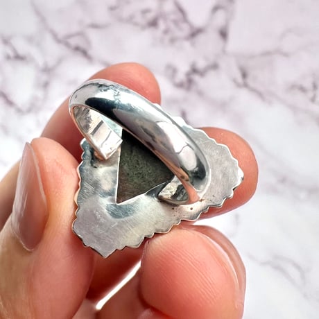 【ガネッシュヒマール産】クローライトイン天然ヒマラヤ水晶S/V925リング/Ganesh Himal Chlorite in Himalayan Quartz S/V925 Ring