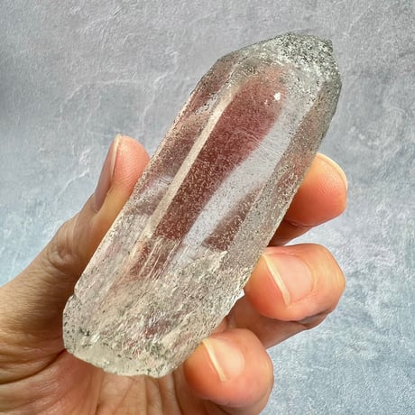 【ガネッシュヒマール産】クローライト イン ヒマラヤ水晶/GaneshHimal Chlorite&Albite in Himalayan Quartz