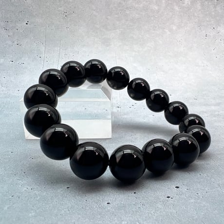 【チベット産】モリオンブレスレット内径15.5cm/Tibetan Morion  Bracelet