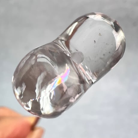 【ガネッシュヒマール産】天然ヒマラヤ水晶"手磨き加工"ハートビーズ⑤/Ganesh Himal Himalayan Quartz Heart Beads