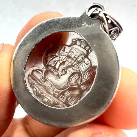 【ガウリシャンカール産】天然ヒマラヤスモーキークォーツ"ガネーシャ様"ペンダントトップ④/Gaurishankar Himalayan Smoky Quartz "Ganesha"
