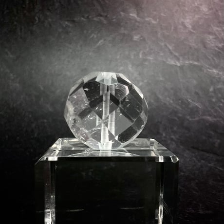 【カイラス産】天然ヒマラヤ水晶多面カットラウンドビーズ①/Kailash Himalayan Quartz Multi Cut Round Beads